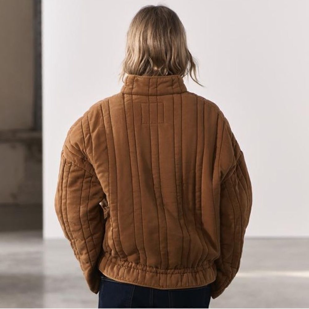 ZARA WASHED EFFECT QUILTED JACKET ZW COLLECTION - Picture 9 of 12